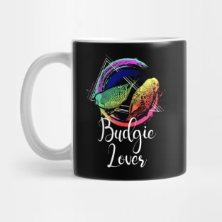 Colorful Rainbow Retro Budgies Budgerigar Budgie Lover Mug